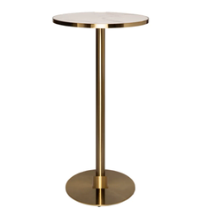 Hire Brass Cocktail Bar Table Hire – White Top, in Wetherill Park, NSW