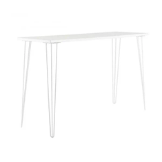 Hire White Hairpin High Bar Table with White Top Hire