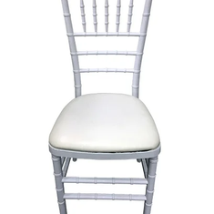 Hire White Tiffany Chair with White Cushion Hire, in Wetherill Park, NSW