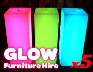 Hire Glow Square Plinths - Package 5, in Smithfield, NSW