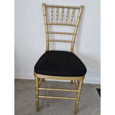 Hire Gold Tiffany Chairs with Black Cushion, in Chullora, NSW