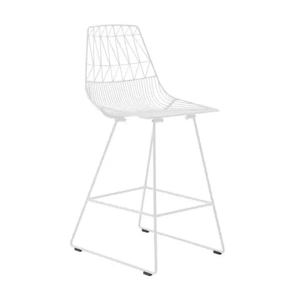 Hire White Wire Arrow Stool, in Wetherill Park