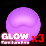 Hire Glow Rounded Sphere Chair - Package 3, in Smithfield, NSW