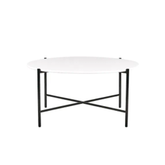 Hire Black Cross Coffee Table Hire w/ White Top