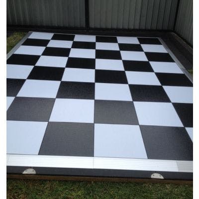 Hire Plastic Black & White Flooring – 5m x 5m, in Ultimo, NSW