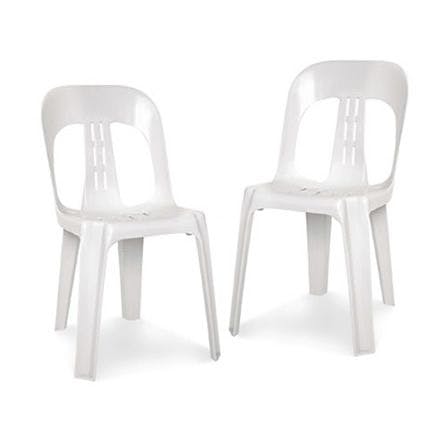 Hire White Pipee Plastic Chair, in Ultimo, NSW