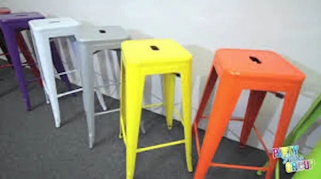 Hire Orange Tolix stool hire, hire Chairs, near Blacktown image 1