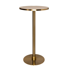Hire Brass Cocktail Bar Table Hire w/ Pink Terrazzo Top