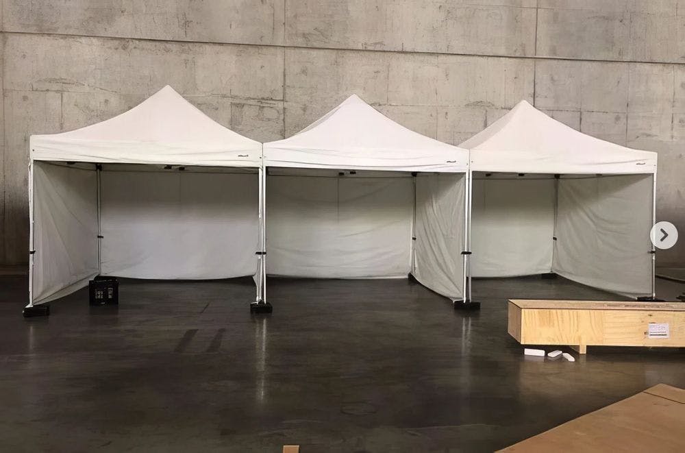 Hire 3mx3m Pop Up Marquee w/ Walls on 3 sides, hire Marquee, near Auburn image 2