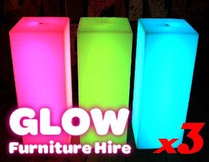 Hire Glow Square Plinths - Package 3, in Smithfield, NSW