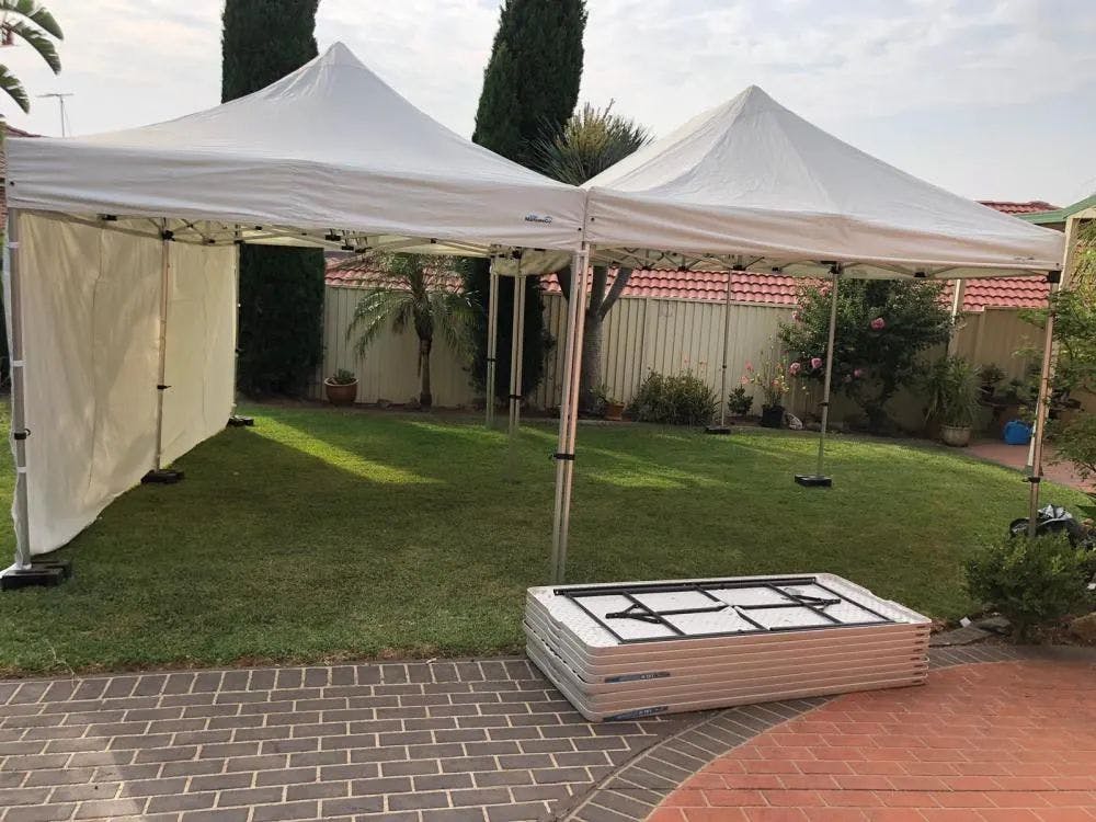 Hire 3mx3m Pop Up Marquee w/ Walls on 3 sides, hire Marquee, near Auburn image 1