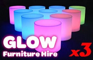 Hire Glow Cylinder Seats - Package 3, in Smithfield, NSW