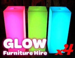 Hire Glow Square Plinths - Package 4, in Smithfield, NSW