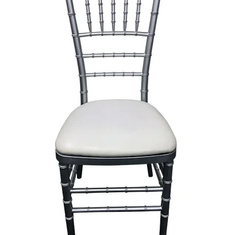Hire Silver Tiffany Chair with White Cushion Hire, in Wetherill Park, NSW
