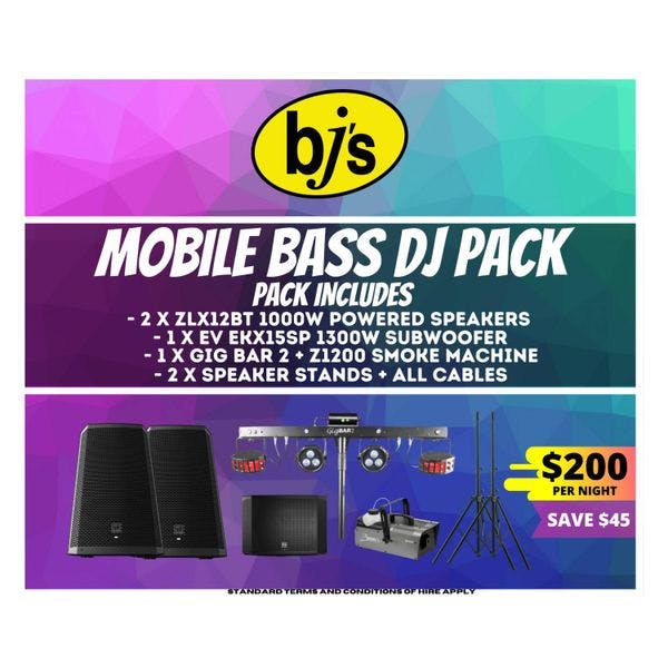 Hire Mobile Bass DJ Pack, in Newstead, QLD