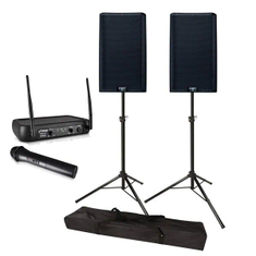 Hire PA System with Wireless Mic and Speaker Stands, in Blacktown, NSW
