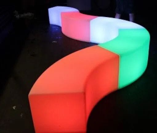 Hire Glow Curved Bench Hire, hire Glow Furniture, near Blacktown image 1
