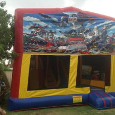 Hire TRANSFORMERS JUMPING CASTLE WITH SLIDE