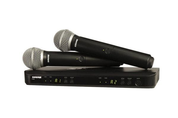 Hire SHURE BLX288 P58 Wireless Dual Handset Microphone Set, in Caringbah, NSW