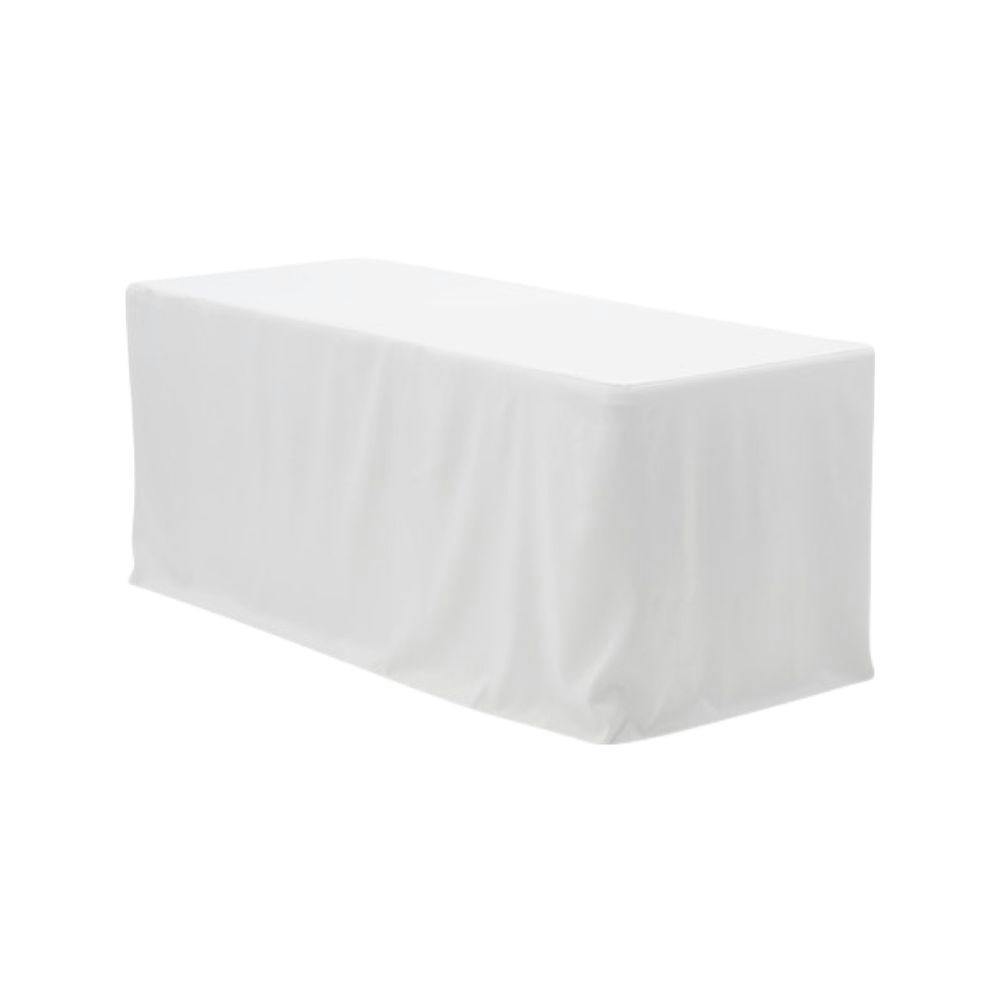 Hire WHITE FITTED TRESTLE TABLECLOTH, hire Tables, near Brookvale