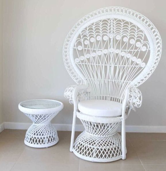 Hire WHITE PEACOCK CHAIRS FOR HIRE, in Bondi Beach