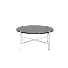 Hire White Cross Coffee Table Hire w/ Black Top
