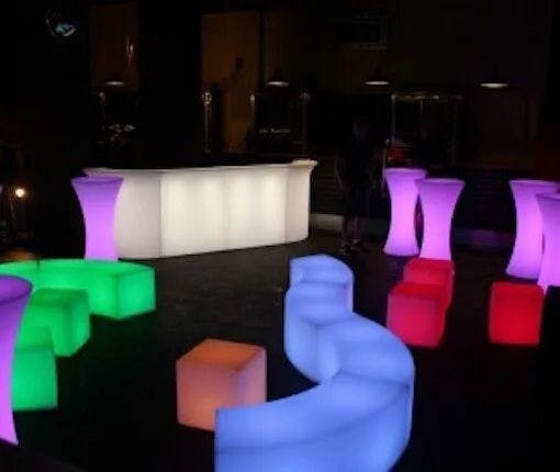 Hire Glow Curved Bench Hire, hire Glow Furniture, near Blacktown image 2