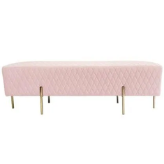 Hire Pink Velvet Ottoman Bench Hire