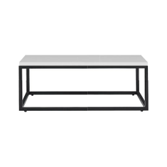 Hire Rectangular Black Coffee Table w/ White Top Hire
