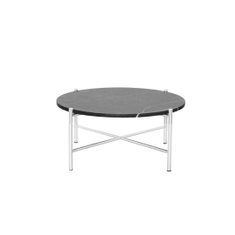 Hire White Cross Coffee Table Hire w/ Black Marble Top