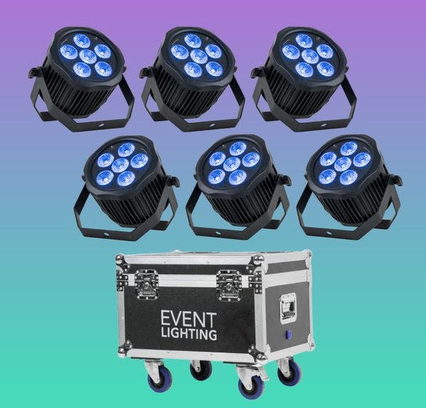 Hire Outdoor Battery Par Light Set (6), in St Ives, NSW