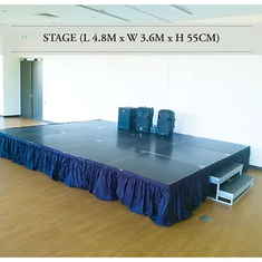 Hire 4.8m x 3.6m Stage Deck Blocks with stairs, in Ingleburn, NSW