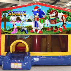 Hire SONIC JUMPING CASTLE WITH SLIDE, in Doonside, NSW