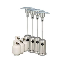 Hire Package 4 – 4 x Mushroom heater with gas bottles included, in Blacktown, NSW