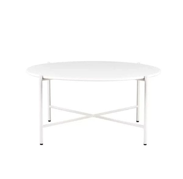 Hire White Round Cross Coffee Table Hire – White Top, in Mount Lawley, WA