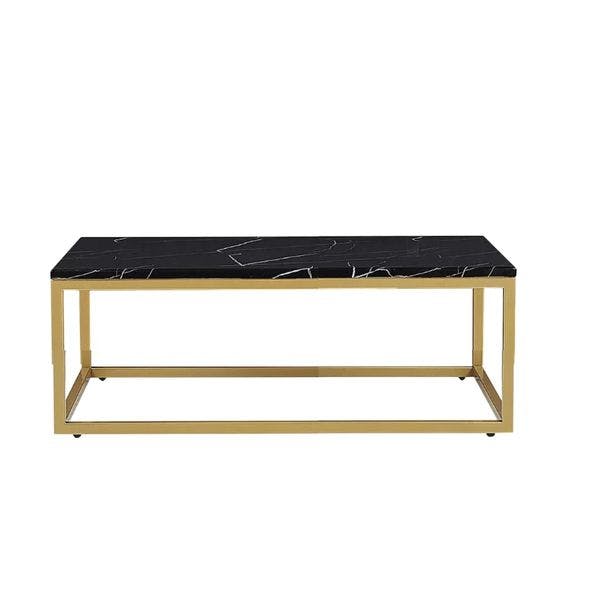 Hire Gold Rectangular Coffee Table Hire – Black Top, in Mount Lawley, WA