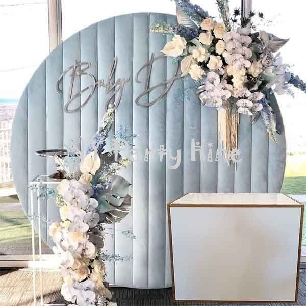 Hire Rectangular Cake Table – White Gold, in Castle Hill, NSW